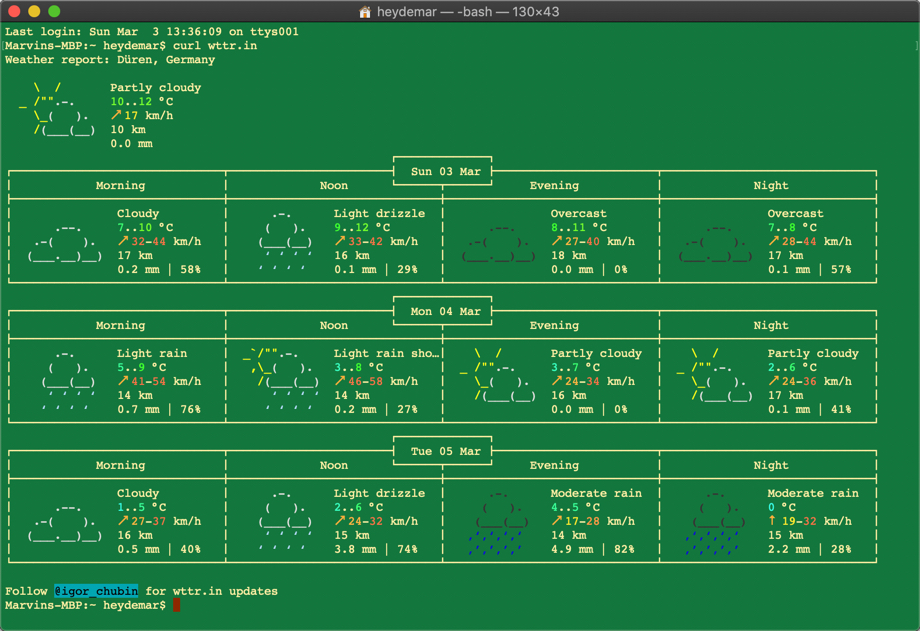 Der Wetterbericht auf die Schnelle: Wie man sich das Wetter mit einem Terminal oder Browser anzeigt